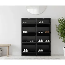 VCM Pisa 51 x 136 x 16 cm 8 Klappen schwarz