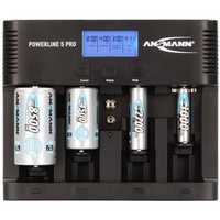 Ansmann Powerline 5 Pro Universal LCD Schnell-Ladegerät mit Kapazitätsanzeige