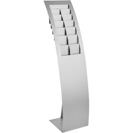 Kerkmann Prospektständer Vario silber DIN A4, 1/3 DIN A4 32,0 x 40,0 x 145,0 cm, 1 St.