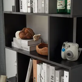 Mobili Rebecca Bücherregal 190 x 60 x 24 cm Schwarz