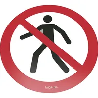 Fath Fath, Sicherheitskennzeichnung, Bodenschild Fußgänger verboten 450mm