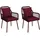 Proregal Gartenstuhl Aluminium Seilgeflecht Bordeaux 2er Set