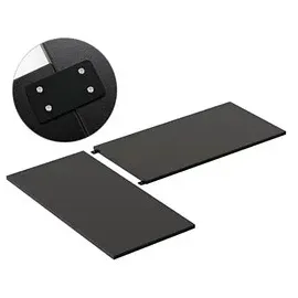FlexiSpot Tischplatte L-Form schwarz rechteckig 160,0 cm 100,0 cm