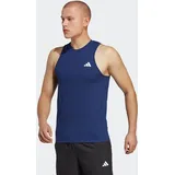 adidas Tanktop ADIDAS PERFORMANCE "TRAIN ESSENTIALS FEELREADY TRAINING SLEEVELESS", Damen, Gr. M, blau (dunkelblau, weiß), Single Jersey, Obermaterial: 70% Polyester, 30% Baumwolle, clean, tiefer Rundhals, Tops Tanktop