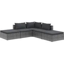 vidaXL 5-tlg. Garten-Lounge-Set mit Kissen grau