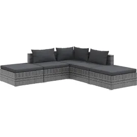 vidaXL 5-tlg. Garten-Lounge-Set mit Kissen grau