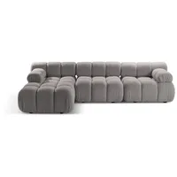 Micadoni Ecksofa Bellis, modular 4-Sitzer grau