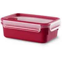 Emsa Frischhaltedose Clip & Micro rot 13,5 x 7,0 x 19,5 cm 1 l mit 2 Einsätzen