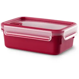 Emsa Frischhaltedose Clip & Micro rot 13,5 x 7,0 x 19,5 cm 1 l mit 2 Einsätzen