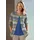 GOLDNER Langarm Spitzenjacke aus Jersey Blau 44