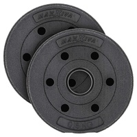 MAXXIVA Hantelscheiben-Set Zement 2 x 0,5kg Ersatzgewichte für Muskelaufbau Krafttraining Fitness-Zubehör Gewichtheben 1kg