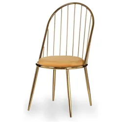 Stuhl Gold Stangen Senf 48 x 95,5 x 48 cm