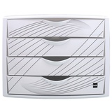 Helit Schubladenbox Chameleon H6129505 4Schübe A4/C4 white queen