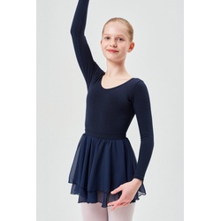 tanzmuster Schlupfrock Ballettrock Elli aus Chiffon zum Reinschlüpfen fürs Kinder Ballett blau 128/134
