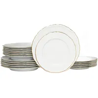 CreaTable Maria Theresia Geschirrset 18-tlg. gold/weiß