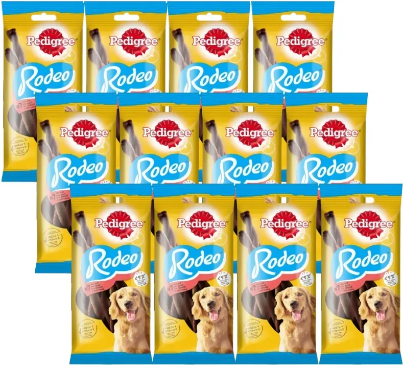 PEDIGREE Rodeo 12x123g - eine Delikatesse für Hunde mit Rindfleisch (Rabatt für Stammkunden 3%)