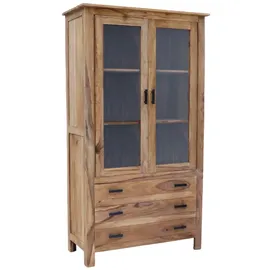 LAKSHMI-indisches-moebelhaus.de Vitrine Rami 100 x 180 x 45 cm Massivholz