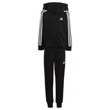 Adidas Unisex Kinder Tracksuit Lk 3S Shiny Ts, Top:Black/White Bottom:Black/White, HR5906, 116