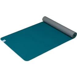 GAIAM YOGAMATTE TPE - LAKE 6MM PERFORMANCE, grau/dunkeltürkis, ONE SIZE
