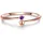 Glanzstücke München Ring Sterling Silber Amethyst in roségold, | Gr.: 60