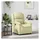 vidaXL Relaxsessel Creme Echtleder 47 x 99,5 x 74,4 cm Creme mit Liegefunktion