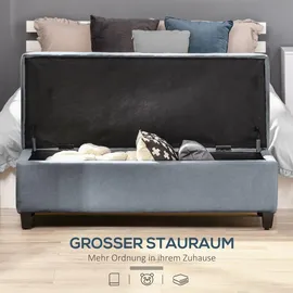 Homcom Sitzbank Grau, Kunststoff, 49x41.5x125 cm, Esszimmer, Bänke, Sitzbänke