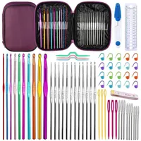 luxuskollektion Häkelnadel-Set Lila 60 St.