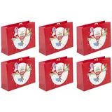 eurowrap Clairefontaine 6x Geschenktasche Shopping 37x11,8x27,5 cm), Power Rot 32406-6C