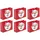 eurowrap Clairefontaine 6x Geschenktasche Shopping 37x11,8x27,5 cm), Power Rot 32406-6C