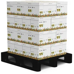Infowerk Druckerpapier Kopierpapier 100000 Blatt (40 x 2.500) A4 80g premium hoch weiß Testsieger PEFC