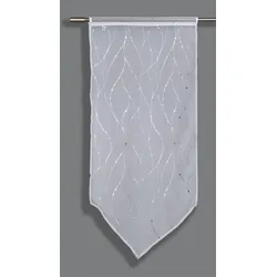 Gardinia Spitzpanneaux Voile mit Silberdruck, weiss, 60 x 120 cm, lichtdurchlässig