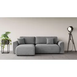 Ecksofa ANDAS "VasbySuyal", grau, B:235cm H:80cm T:138cm, 100% Polyester, Sofas, L-Form