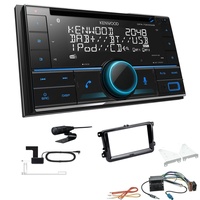 Kenwood DPX-7300DAB Autoradio Bluetooth DAB+ für Skoda Rapid in piano black
