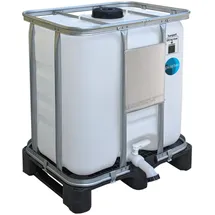 plasteo plasteo® 300 Liter IBC- Behälter Tank Wassertank Container NEU Regentonne Regenwassertank mit PE-Palette Made in DE UN-Zulassung Lebensmittelecht