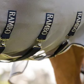 Horseware Rambo Protector Integrated Pferdedecke 125 cm Beige/Silber/Weiß