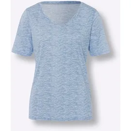 Classic Basics Sieh an! Kurzarm-Shirt in himmelblau-meliert | Gr.: 44