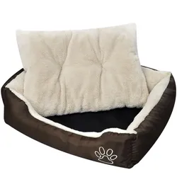 Warmes Hundebett mit Polsterkissen M