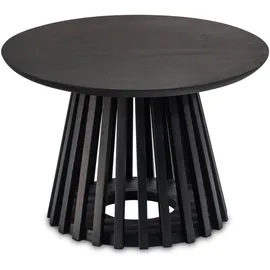 FineBuy Couchtisch Schwarz Massivholz 60 x 60 x 41 cm