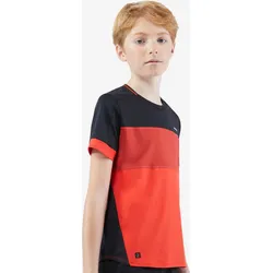 Jungen Tennis T-Shirt - TTS Dry schwarz/rot rauchschwarz|zinnoberrot|ziegelrot 131-140cm 8-9J