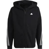 adidas Future Icons 3-Streifen Kapuzenjacke Black / White 152    