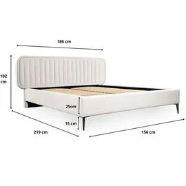 Fun Möbel Polsterbett Doppelbett Miami 140x200cm Komplettset In Stoff Monolith Grün