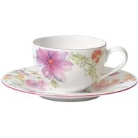 Villeroy & Boch Mariefleur Basic Kaffeetasse mit Untertasse 0,25 l Mehrfarbig 2 St.
