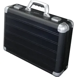 Jüscha ALUMAXX Attaché Laptopkoffer VENTURE Aluminium Aktenkoffer Pilotenkoffer Aluaktenkoffer schwarz matt 45164
