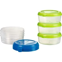 Kigima Gefrierdosen 6x1L rund Grün & Blau – Vorratsdosen mit Deckel luftdicht – Transparente Frischhaltedosen – Aufbewahrungsbox Küche für Mealprep & Organisation – Austrian Quality