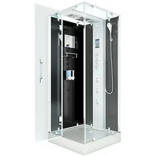 AcquaVapore Duschkabine Komplettdusche D38-13L0 90x90 cm ohne 2k Scheiben Versiegelung