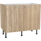 Optifit Spülenunterschrank Erik290 100 cm x 87 cm x 58,4 cm Wildeiche