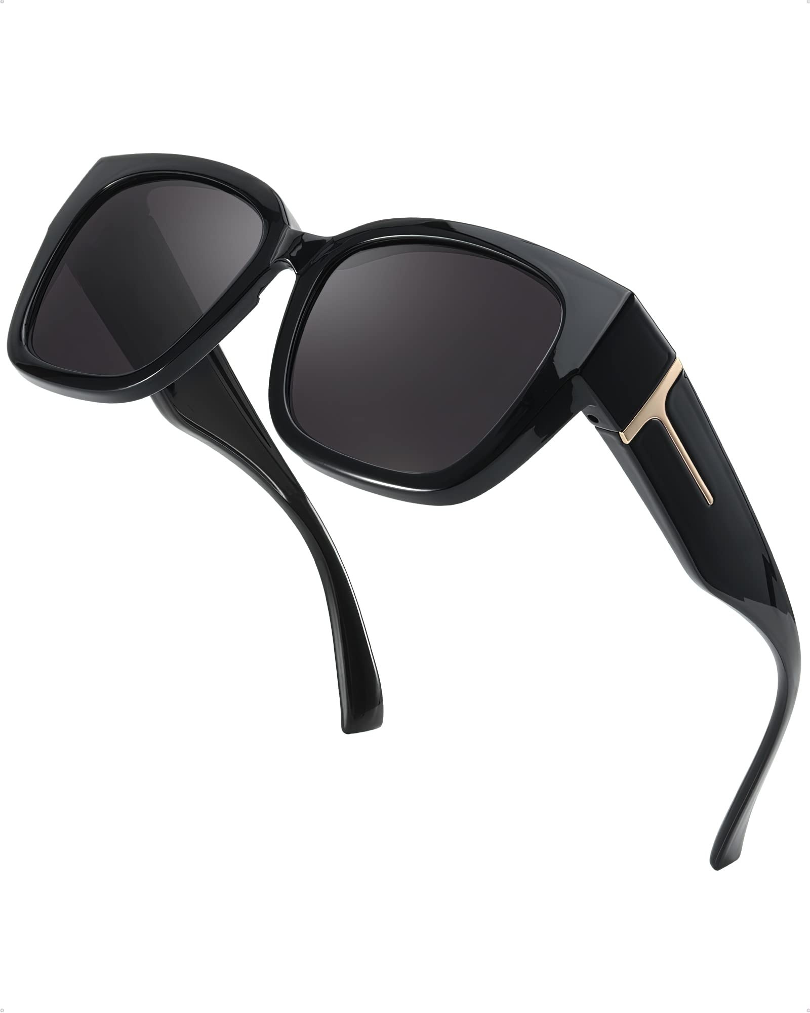 SIPHEW Polarisiert Überzieh Sonnenbrille für Brillenträger Damen Herren, Überbrille Clip on Normale Brille UV400 Schutz