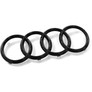 Audi 80A071801 Zeichen Kühlergrill Ringe Black Edition Emblem Blackline Logo, schwarz, für Facelift ab 06/2020