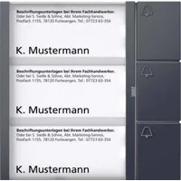 Siedle Tastenmodul TM 612-3 AG anthrazit, 3 Ruftasten, Türstationsmodul