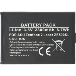 AccuCell Akku passend für Asus Zenfone 2 Laser ZE500KL, Li-Ion, 3,8V, 2300mAh, 8,7Wh